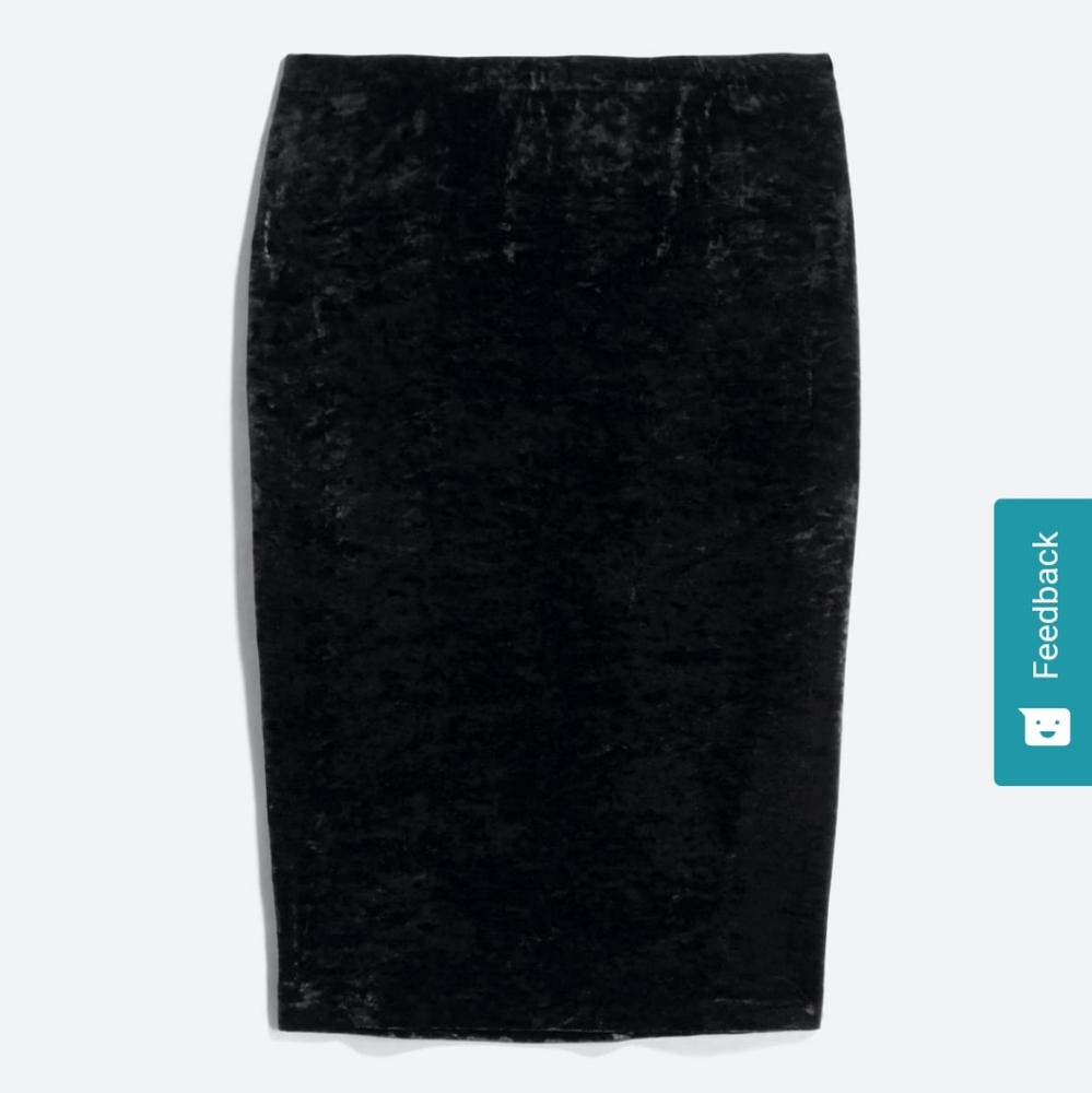 Vince Camuto Black Velvet Pencil Skirt XL